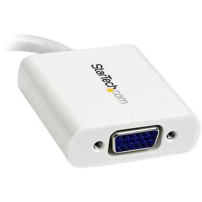 StarTech.com Mini DisplayPort to VGA Adapter - White - 1080p - Thunderbolt to VGA Monitor Adapter - Mini DP to VGA Converter