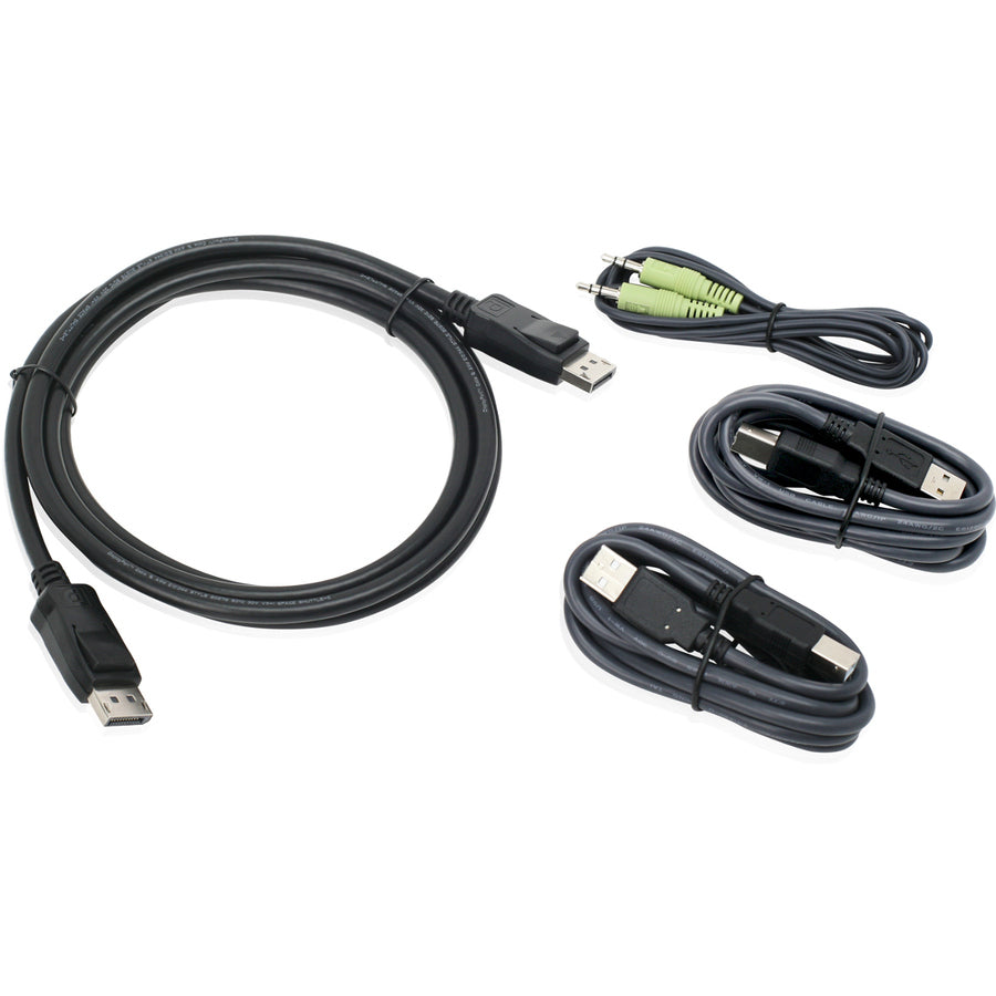 IOGEAR 6 Ft. DisplayPort, USB KVM Cable Kit with Audio (TAA)