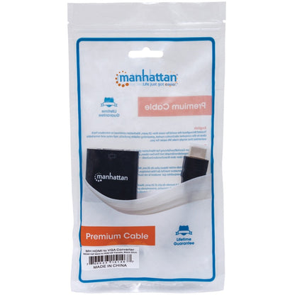 Manhattan HDMI Male to VGA Female Converter with Optional USB Micro-B Power Port - Retail Bag