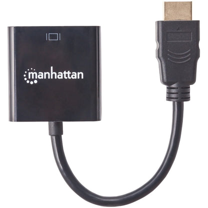 Manhattan HDMI Male to VGA Female Converter with Optional USB Micro-B Power Port - Retail Bag