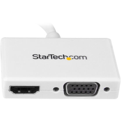 StarTech.com Travel A/V Adapter - 2-in-1 Mini DisplayPort to HDMI or VGA Converter - White