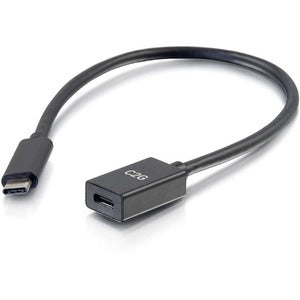 C2G 1ft USB C Extension Cable - USB 3.2 - 10Gbps -M/F