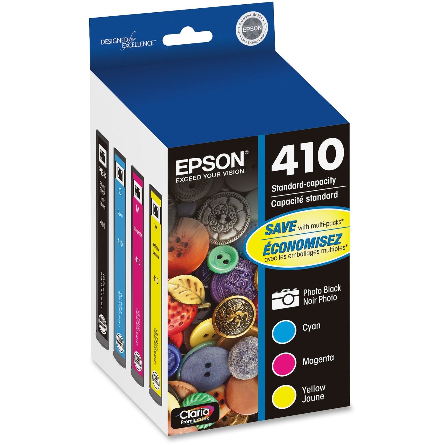 Epson DURABrite Ultra 410 Original Ink Cartridge - Photo Black, Cyan, Magenta, Yellow