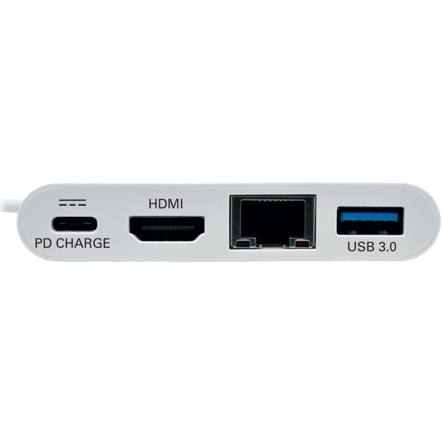 Tripp Lite USB C to HDMI Multiport Video Adapter Converter w/ USB-A Hub, USB-C PD Charging, Gigabit Ethernet Port, Thunderbolt 3 Compatible, USB Type C to HDMI, USB Type-C