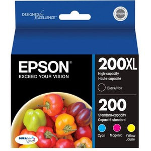 Epson DURABrite 200XL/200 (T200XL-BCS) Original Ink Cartridge - Multi-pack - Black, Cyan, Magenta, Yellow