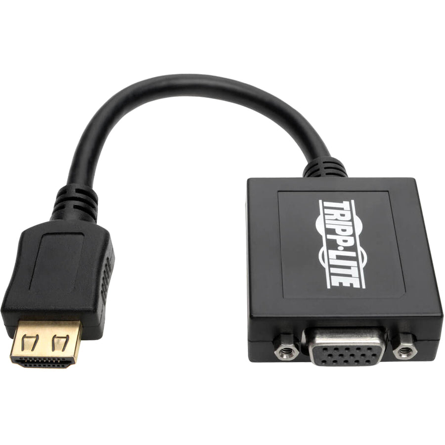 Tripp Lite 6in HDMI to VGA Adapter Converter with Audio Video for Ultrabook / Laptop / Desktop 6"