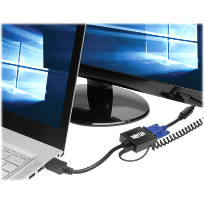 Tripp Lite 6in HDMI to VGA Adapter Converter with Audio Video for Ultrabook / Laptop / Desktop 6"