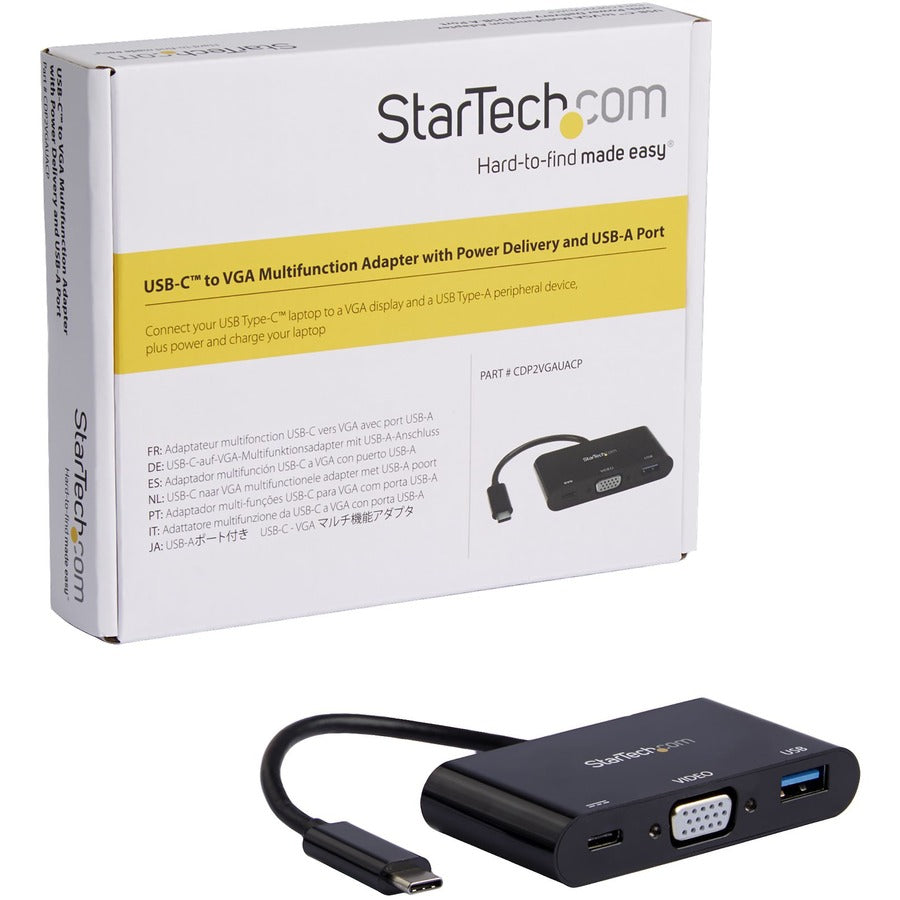 StarTech.com USB C Multiport Adapter with HDMI, VGA, Gb