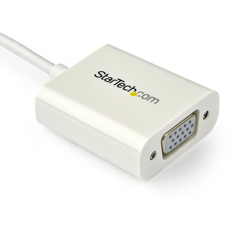 StarTech.com USB-C to VGA Adapter - White - Thunderbolt 3 Compatible - USB C Adapter - USB Type C to VGA Dongle Converter