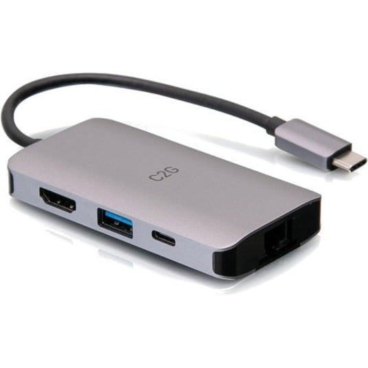 C2G USB C Dock with HDMI, USB, Ethernet, USB C & Power Delivery up to 100W