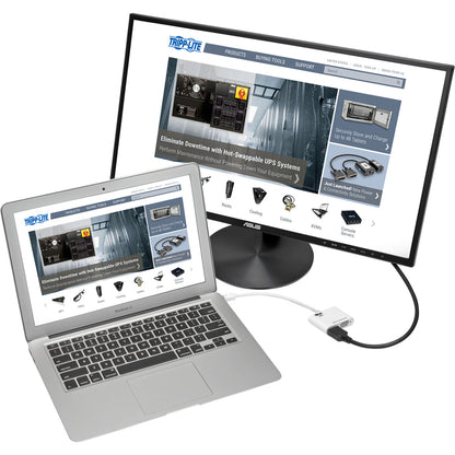 Tripp Lite 6in Mini DisplayPort to HDMI VGA 4K Adapter Converter Cable mDP to HDMI VGA Thunderbolt 1 & 2 Compatible 6"