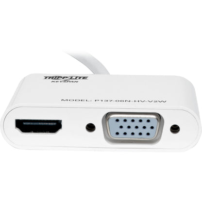 Tripp Lite 6in Mini DisplayPort to HDMI VGA 4K Adapter Converter Cable mDP to HDMI VGA Thunderbolt 1 & 2 Compatible 6"
