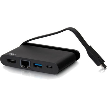 C2G USB C Dock with HDMI, USB, Ethernet, USB C & Power Delivery up to 100W