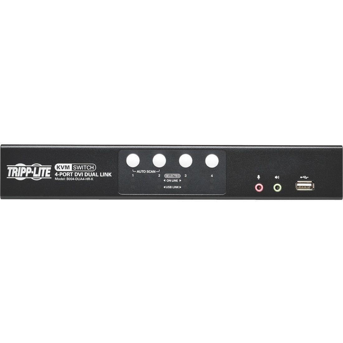 Tripp Lite 4-Port DVI/USB KVM Switch Dual Link w/ Audio & Cables