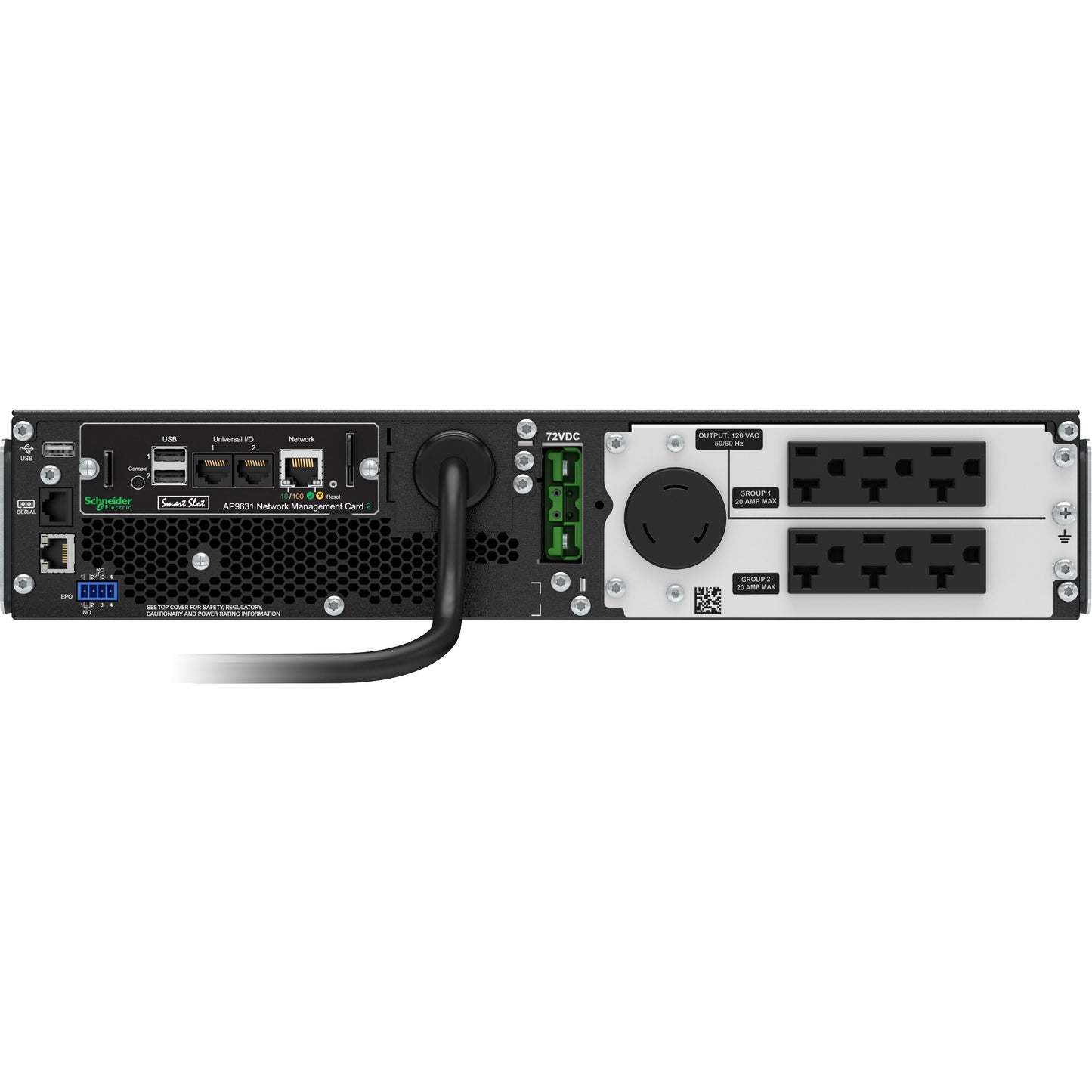 APC by Schneider Electric Smart-UPS SRT 2200VA RM 120V Network Card