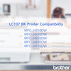 Brother Genuine Innobella LC107BK Super High Yield Black Ink Cartridge