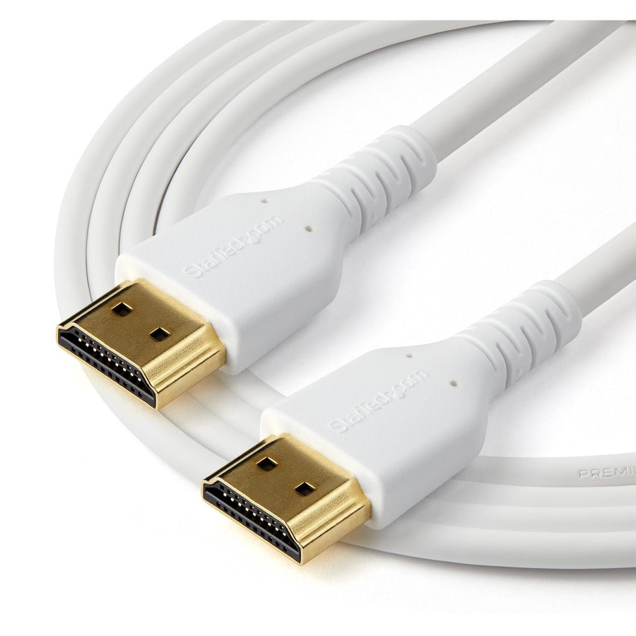 StarTech.com 1m Premium Certified HDMI 2.0 Cable with Ethernet - 3ft High Speed UHD 4K 60Hz HDR Durable Rugged Ultra HD HDMI Monitor Cord