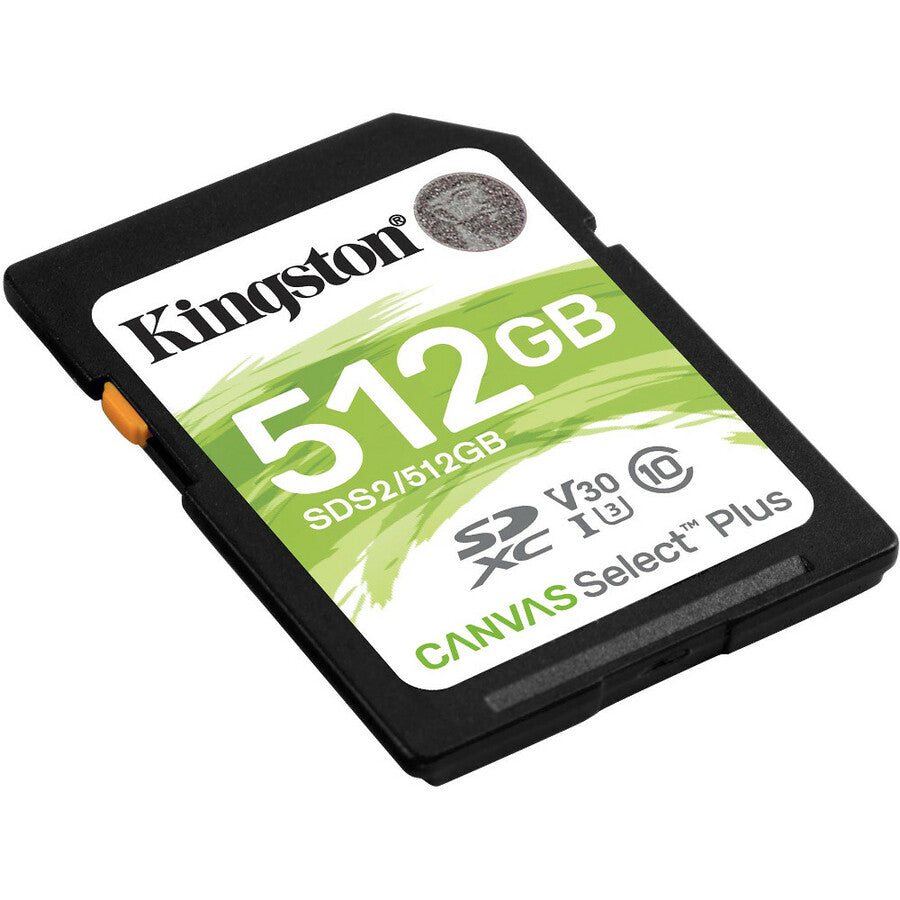 Kingston Canvas Select Plus 512 GB Class 10/UHS-I (U3) SDXC - 1 Pack