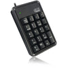 Adesso 19-Key Mechanical Keypad with 3-Port USB Hub