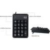 Adesso 19-Key Mechanical Keypad with 3-Port USB Hub