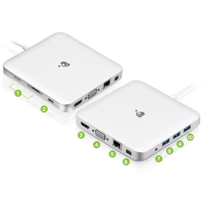 IOGEAR Compact USB-C Docking Station with PD Pass-Thru