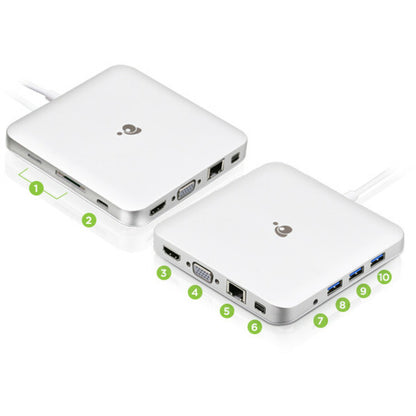 IOGEAR Compact USB-C Docking Station with PD Pass-Thru