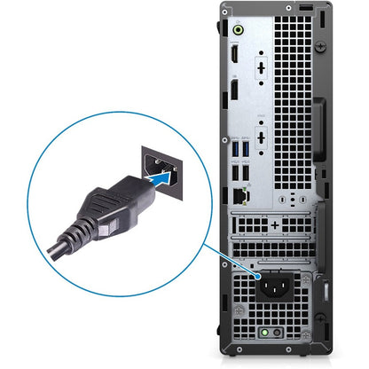 Dell OptiPlex 3000 3080 Desktop Computer - Intel Core i5 10th Gen i5-10505 Hexa-core (6 Core) 3.20 GHz - 8 GB RAM DDR4 SDRAM - 256 GB NVMe M.2 PCI Express M.2 SSD - Small Form Factor - Black