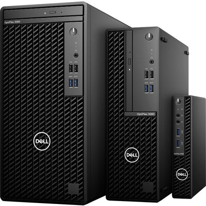Dell OptiPlex 3000 3080 Desktop Computer - Intel Core i5 10th Gen i5-10505 Hexa-core (6 Core) 3.20 GHz - 8 GB RAM DDR4 SDRAM - 256 GB NVMe M.2 PCI Express M.2 SSD - Small Form Factor - Black