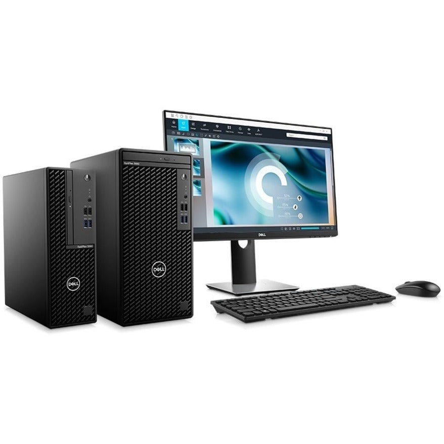 Dell OptiPlex 3000 3080 Desktop Computer - Intel Core i5 10th Gen i5-10505 Hexa-core (6 Core) 3.20 GHz - 8 GB RAM DDR4 SDRAM - 256 GB NVMe M.2 PCI Express M.2 SSD - Small Form Factor - Black