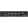 StarTech.com 4-Port DisplayPort KVM Switch - DP KVM Switch with Built-in USB 3.0 Hub for Peripherals - 4K 30 Hz