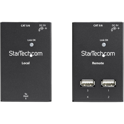 StarTech.com 4 Port USB 2.0-Over-Cat5-or-Cat6 Extender - up to 165ft (50m)