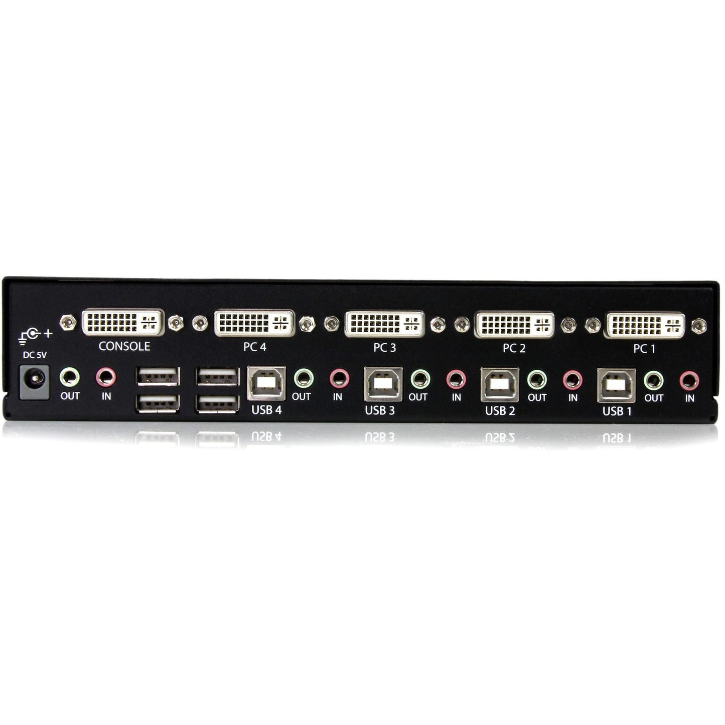 StarTech.com StarTech.com 4 Port DVI + USB KVM Switch with Audio - KVM switch - USB 2.0 Hub - 2 ports - 1 local user - 1U
