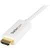 StarTech.com Mini DisplayPort to HDMI Converter Cable - 6 ft (2m) - 4K - White
