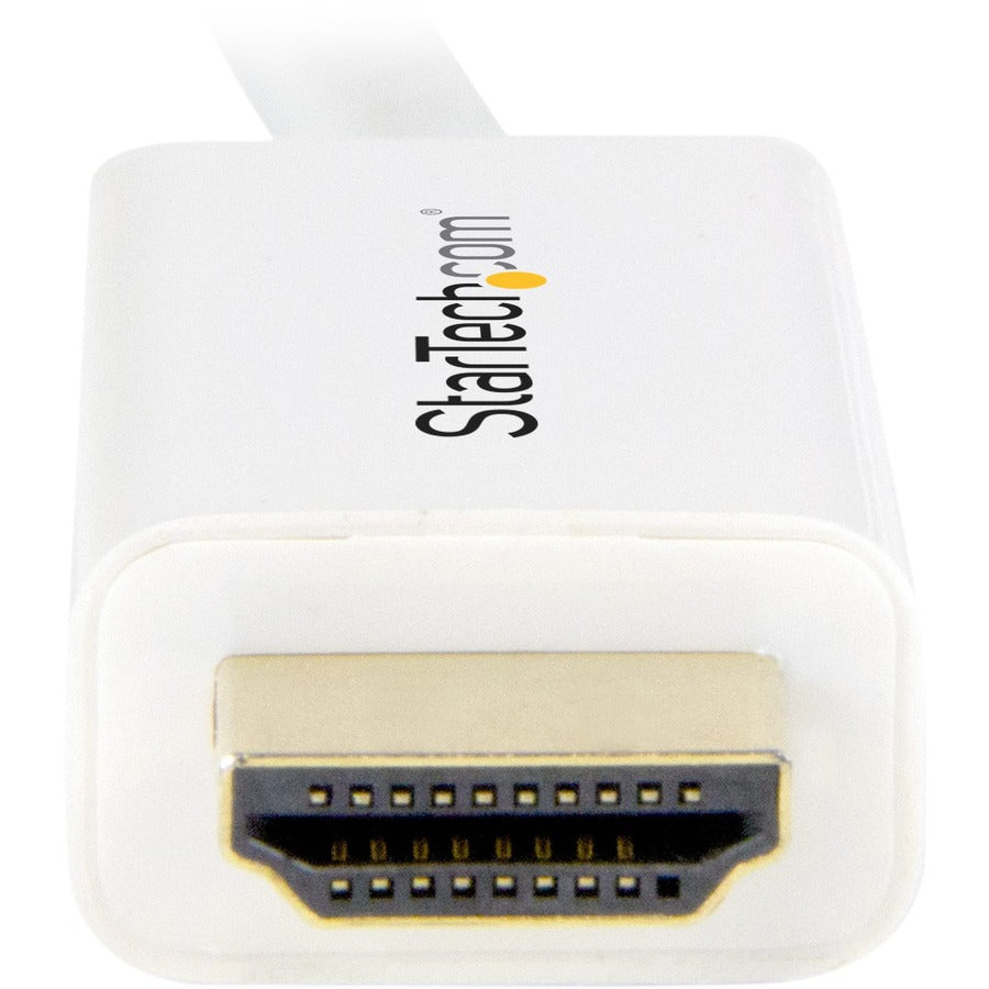 StarTech.com Mini DisplayPort to HDMI Converter Cable - 6 ft (2m) - 4K - White