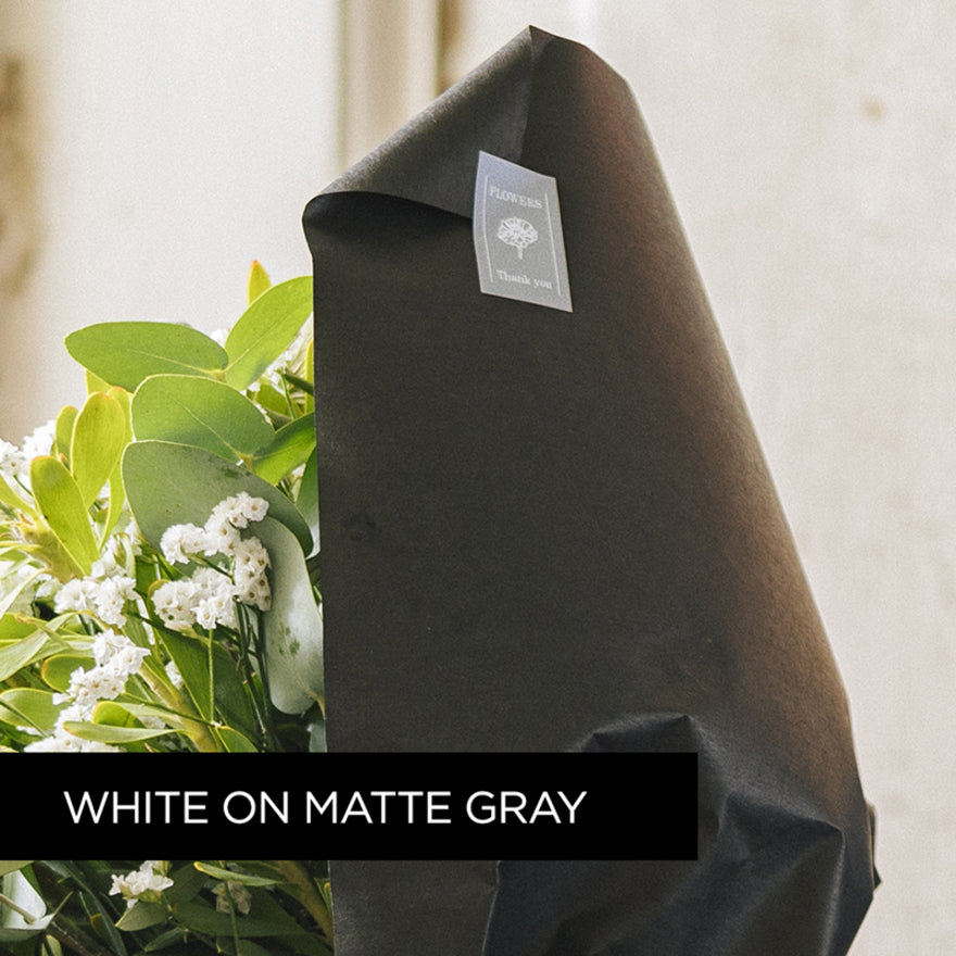 Brother P-touch TZe-ML35 White Print on Premium Matte Gray Laminated Tape 12mm (0.47") wide x 8m (26.2') long
