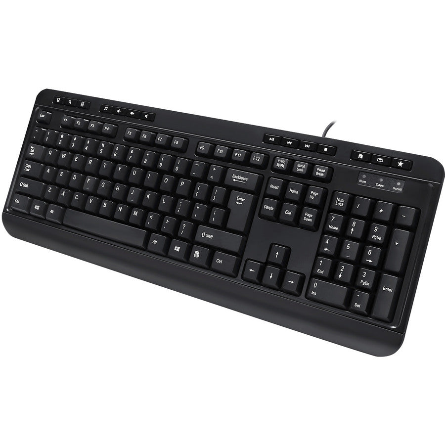 Adesso Multimedia Desktop Keyboard with 3-Port USB Hub