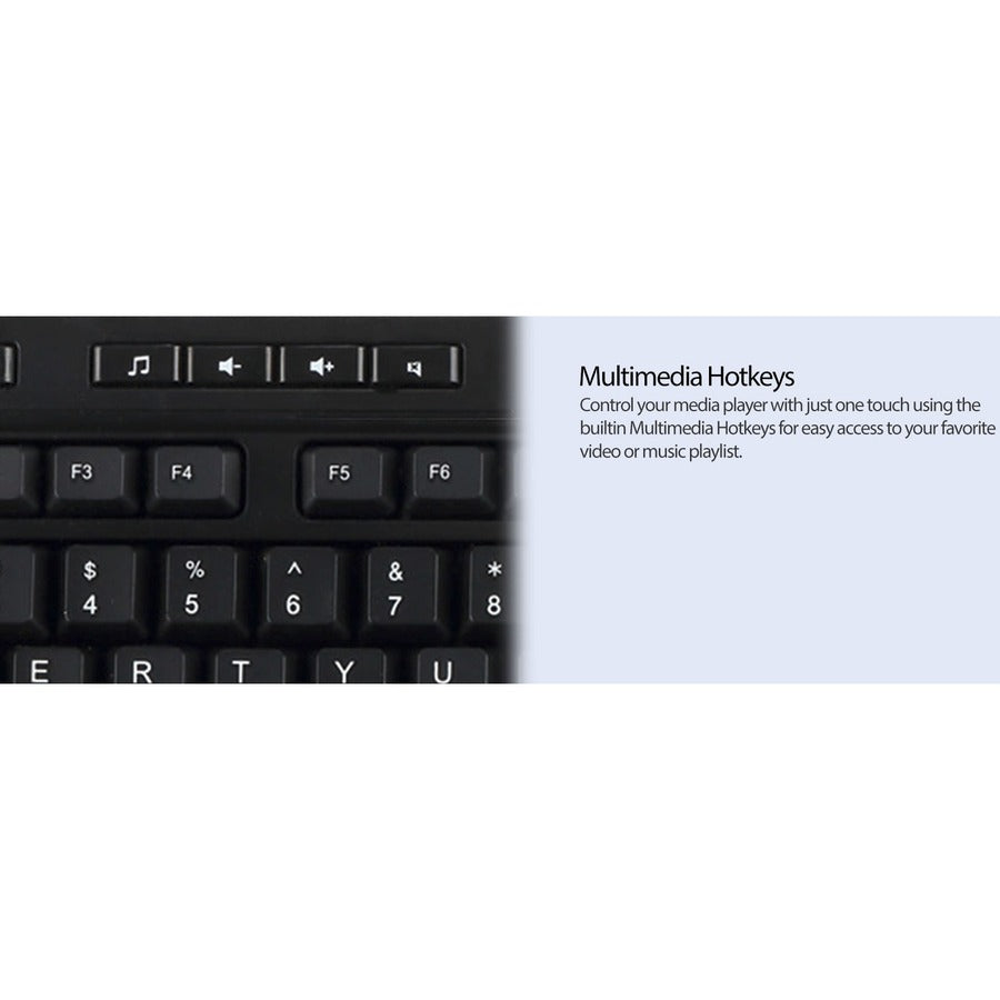 Adesso Multimedia Desktop Keyboard with 3-Port USB Hub