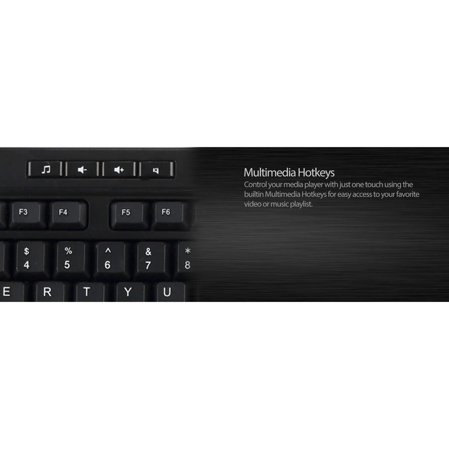 Adesso Multimedia Desktop Keyboard with 3-Port USB Hub