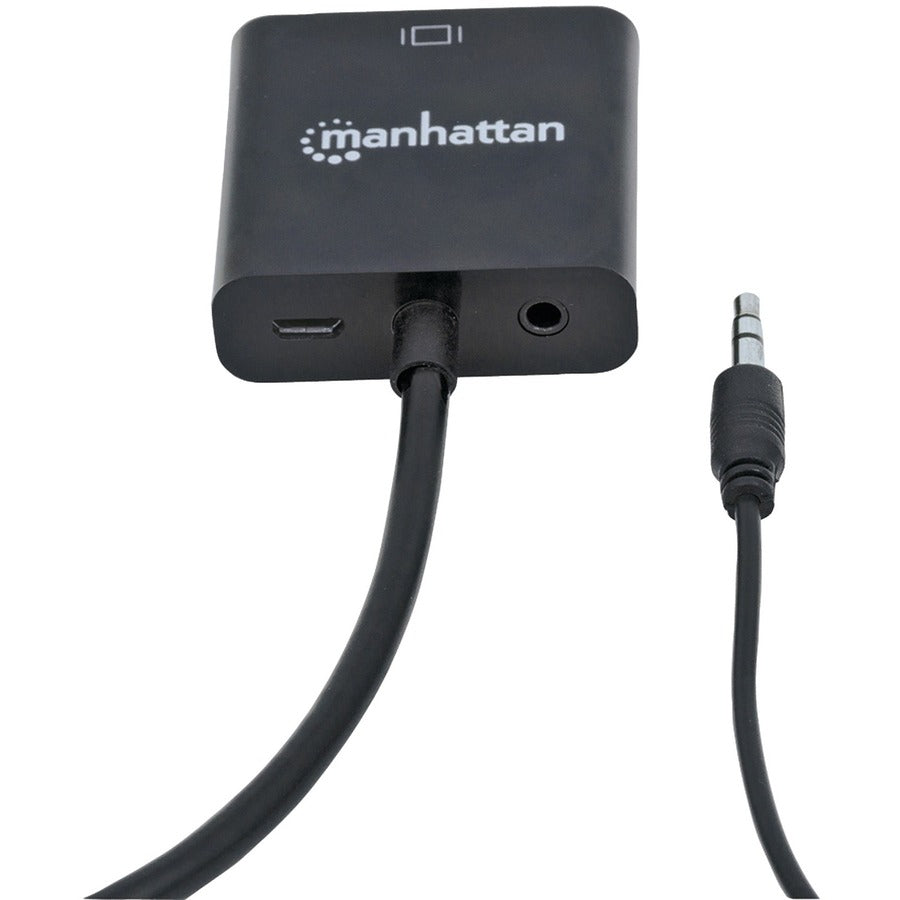 Manhattan HDMI Male to VGA Female Converter with Audio and Optional USB Micro-B Power Port