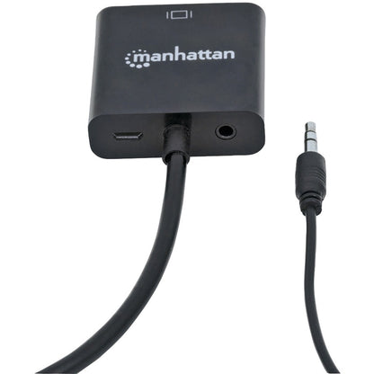 Manhattan HDMI Male to VGA Female Converter with Audio and Optional USB Micro-B Power Port