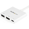 StarTech.com StarTech.com USB C Multiport Adapter with HDMI 4K & 1x USB 3.0 - PD - Mac & Windows - White USB Type C All in One Video Adapter