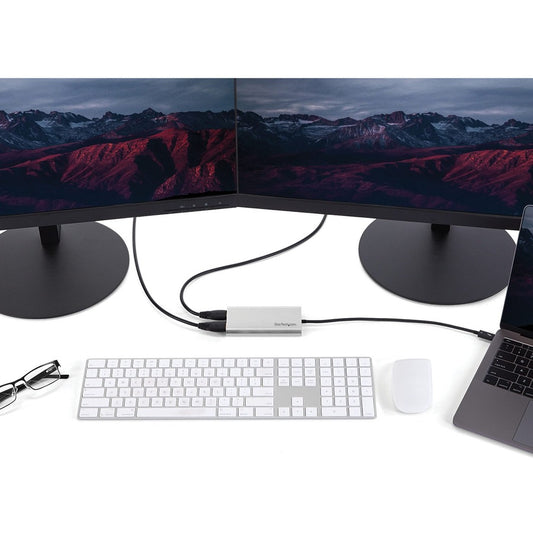 StarTech.com Thunderbolt 3 to Dual HDMI 2.0 Adapter - 4K 60Hz Dual Monitor TB3 HDMI Video Adapter - Thunderbolt 3 Certified -Mac & Windows