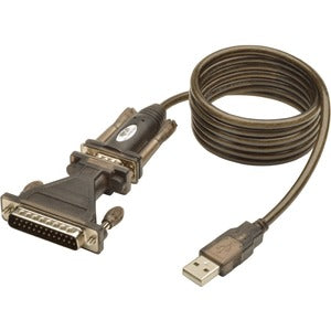 Tripp Lite 5ft USB to Serial Adapter Cable USB-A to DB25 RS-232 M/M
