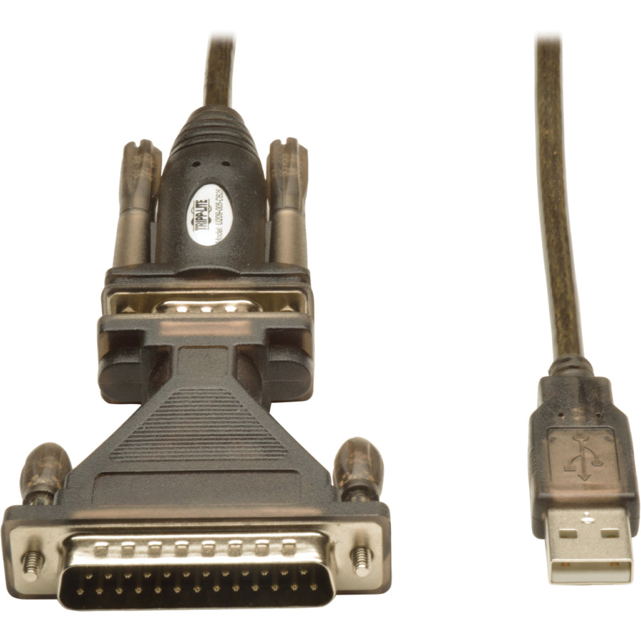 Tripp Lite 5ft USB to Serial Adapter Cable USB-A to DB25 RS-232 M/M