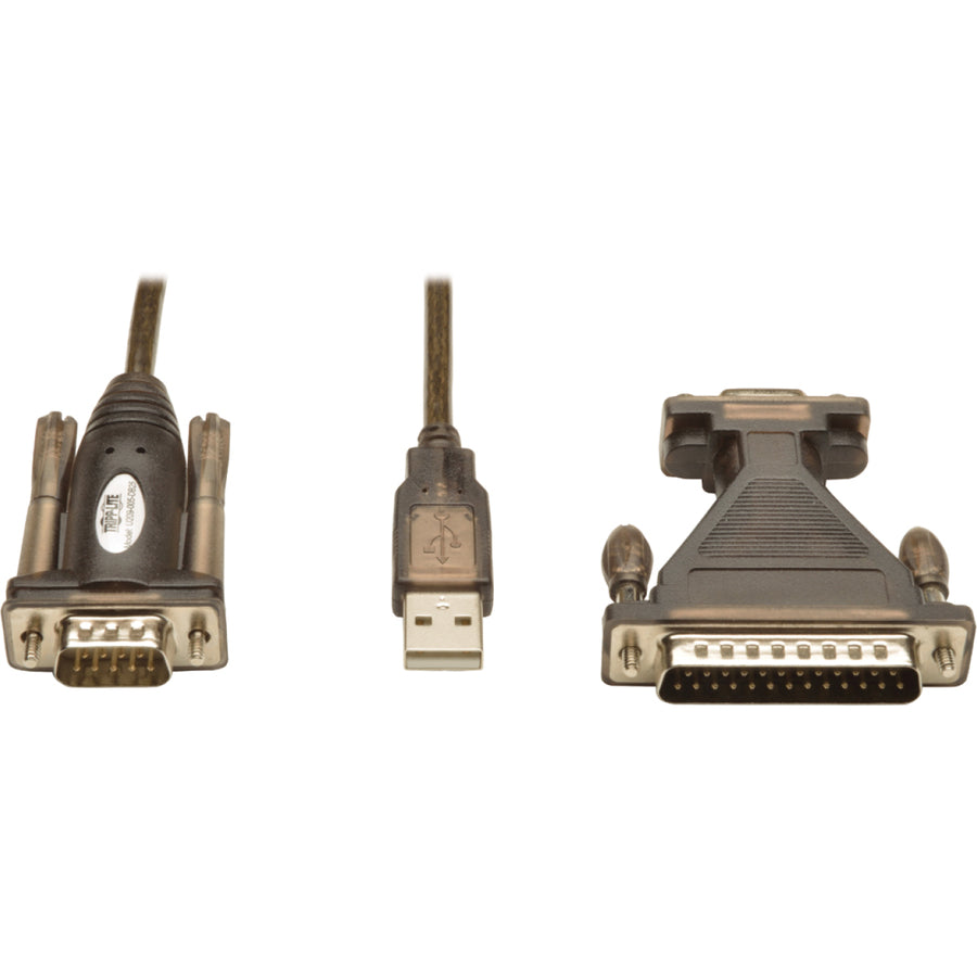 Tripp Lite 5ft USB to Serial Adapter Cable USB-A to DB25 RS-232 M/M