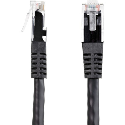 StarTech.com 50ft CAT6 Ethernet Cable - Black Molded Gigabit - 100W PoE UTP 650MHz - Category 6 Patch Cord UL Certified Wiring/TIA
