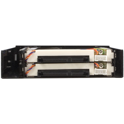StarTech.com StarTech.com 2 Drive 2.5in Trayless Hot Swap SATA Mobile Rack Backplane - Storage bay adapter - black