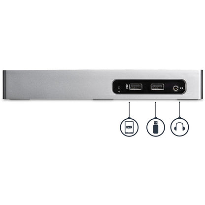 Star Tech.com USB 3.0 Docking Station - Dual Monitor Laptop Dock with HDMI & DVI/VGA - 6x USB Type-A Hub, GbE - Universal Windows & Mac