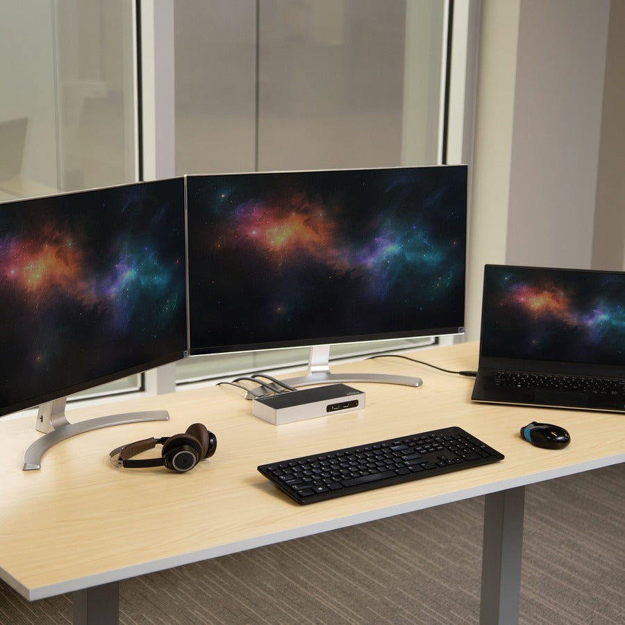 Star Tech.com USB 3.0 Docking Station - Dual Monitor Laptop Dock with HDMI & DVI/VGA - 6x USB Type-A Hub, GbE - Universal Windows & Mac