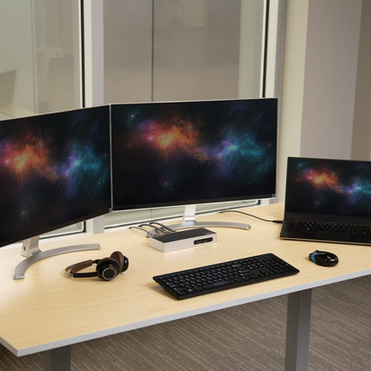 Star Tech.com USB 3.0 Docking Station - Dual Monitor Laptop Dock with HDMI & DVI/VGA - 6x USB Type-A Hub, GbE - Universal Windows & Mac